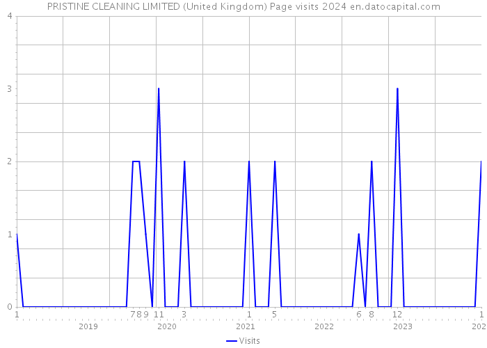 PRISTINE CLEANING LIMITED (United Kingdom) Page visits 2024 
