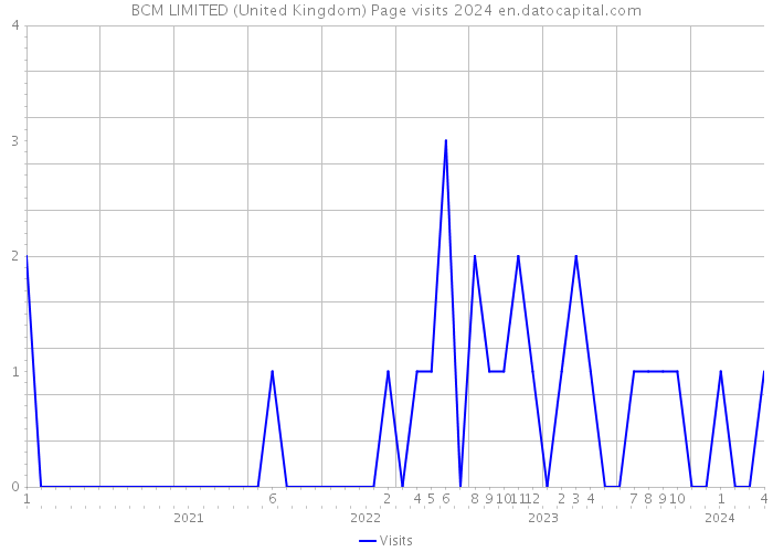 BCM LIMITED (United Kingdom) Page visits 2024 