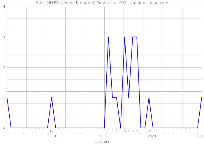 RIV LIMITED (United Kingdom) Page visits 2024 