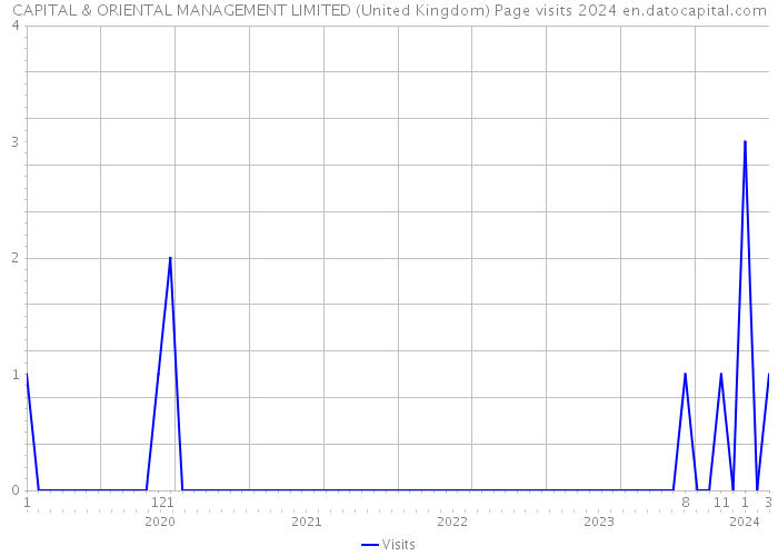 CAPITAL & ORIENTAL MANAGEMENT LIMITED (United Kingdom) Page visits 2024 