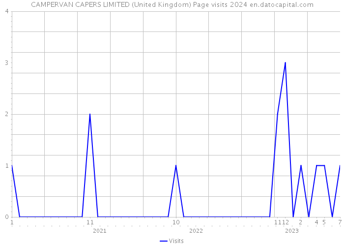 CAMPERVAN CAPERS LIMITED (United Kingdom) Page visits 2024 