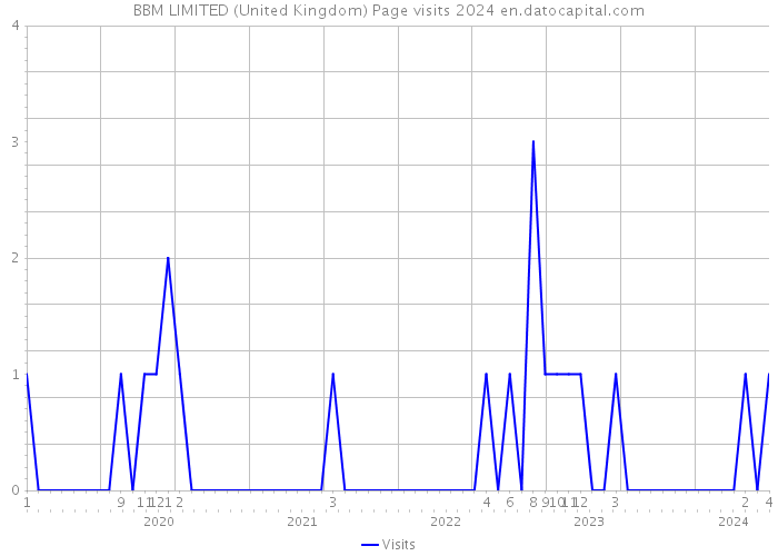 BBM LIMITED (United Kingdom) Page visits 2024 