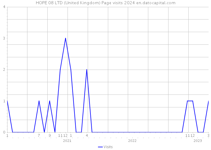HOPE 08 LTD (United Kingdom) Page visits 2024 