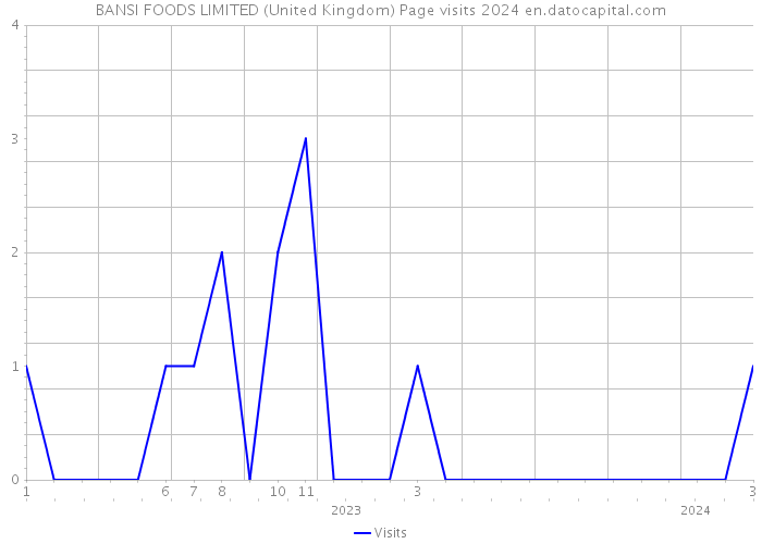 BANSI FOODS LIMITED (United Kingdom) Page visits 2024 