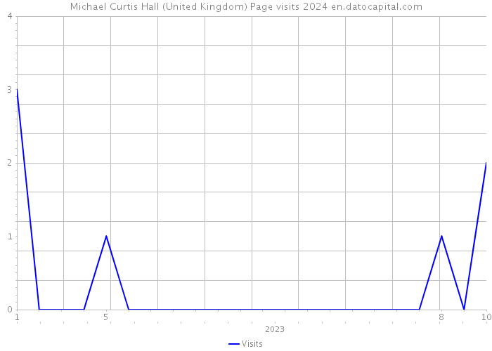 Michael Curtis Hall (United Kingdom) Page visits 2024 