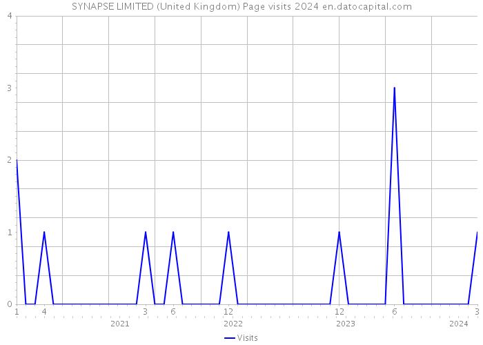 SYNAPSE LIMITED (United Kingdom) Page visits 2024 