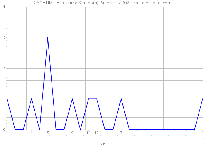 GAGE LIMITED (United Kingdom) Page visits 2024 