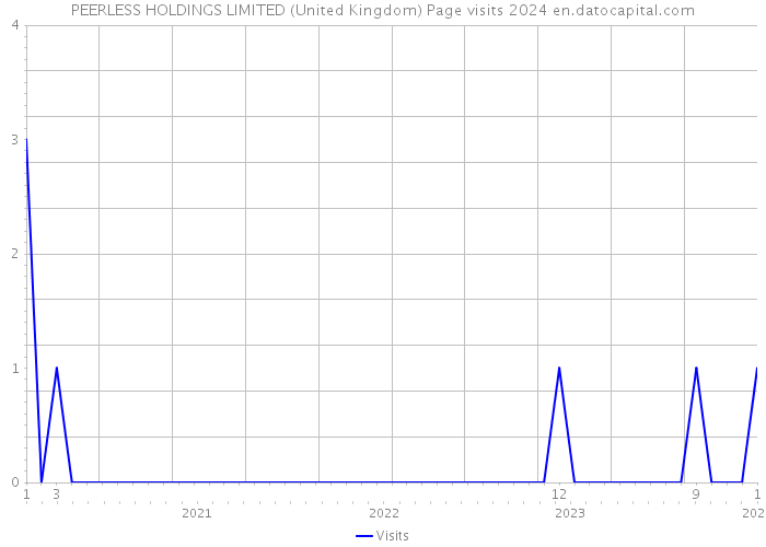 PEERLESS HOLDINGS LIMITED (United Kingdom) Page visits 2024 