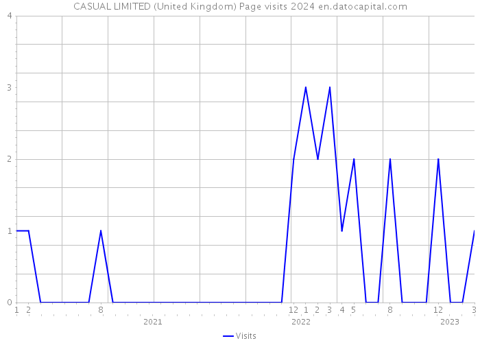 CASUAL LIMITED (United Kingdom) Page visits 2024 