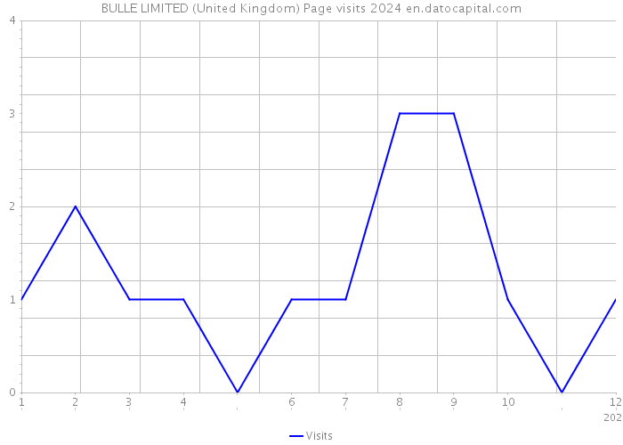 BULLE LIMITED (United Kingdom) Page visits 2024 