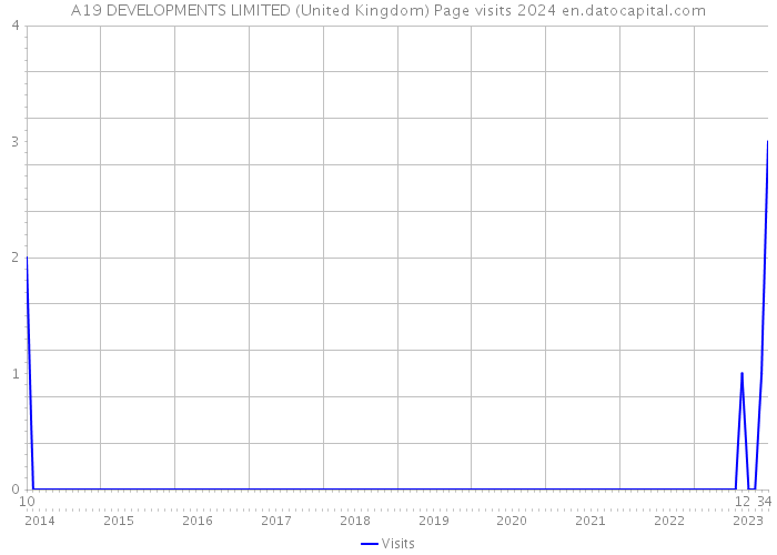 A19 DEVELOPMENTS LIMITED (United Kingdom) Page visits 2024 