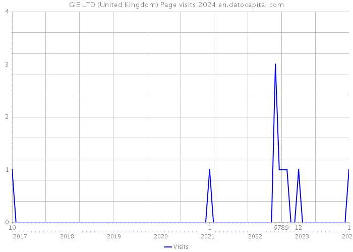 GIE LTD (United Kingdom) Page visits 2024 