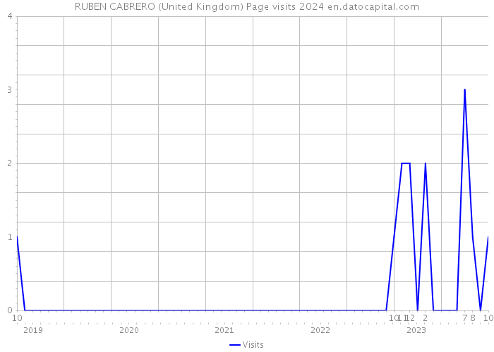 RUBEN CABRERO (United Kingdom) Page visits 2024 