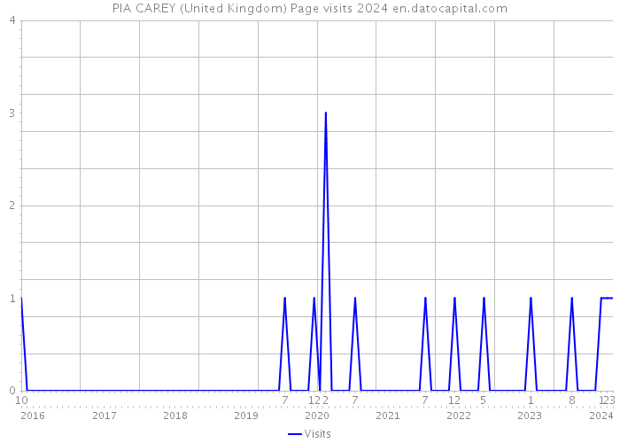 PIA CAREY (United Kingdom) Page visits 2024 