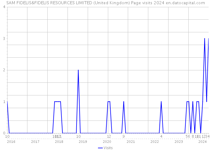 SAM FIDELIS&FIDELIS RESOURCES LIMITED (United Kingdom) Page visits 2024 