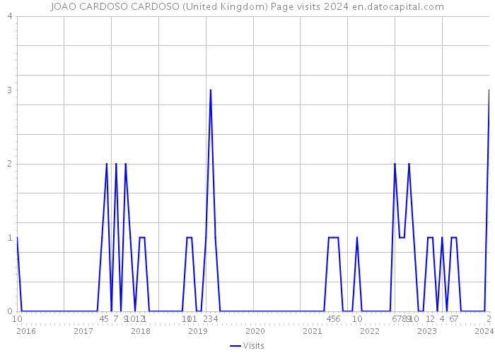 JOAO CARDOSO CARDOSO (United Kingdom) Page visits 2024 