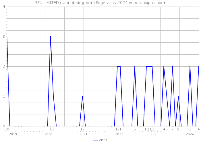 REX LIMITED (United Kingdom) Page visits 2024 