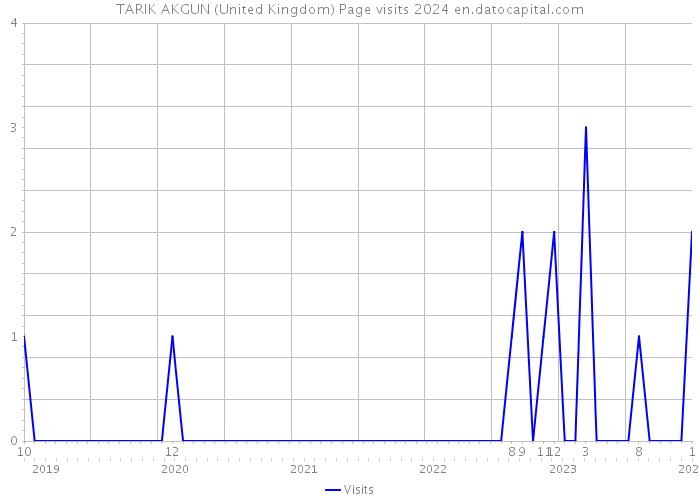 TARIK AKGUN (United Kingdom) Page visits 2024 