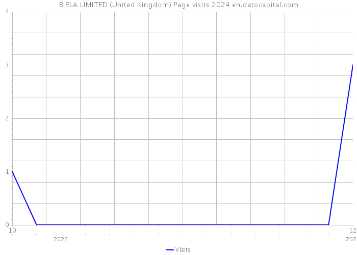 BIELA LIMITED (United Kingdom) Page visits 2024 