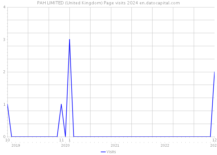 PAH LIMITED (United Kingdom) Page visits 2024 