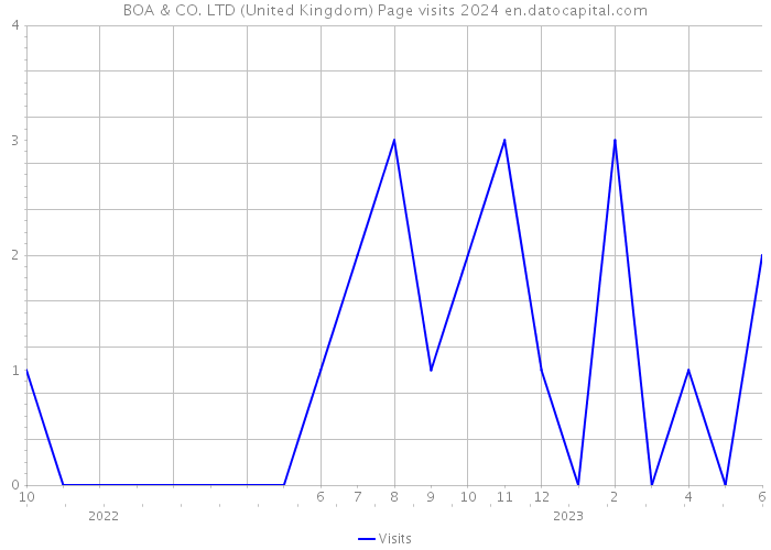 BOA & CO. LTD (United Kingdom) Page visits 2024 