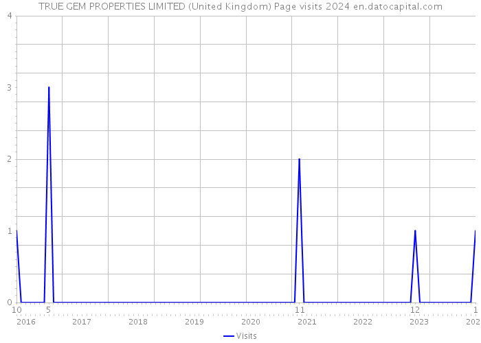 TRUE GEM PROPERTIES LIMITED (United Kingdom) Page visits 2024 