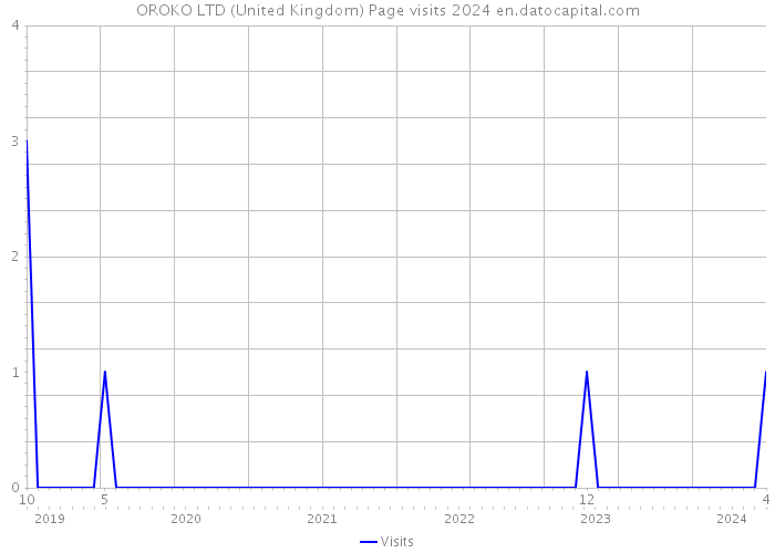 OROKO LTD (United Kingdom) Page visits 2024 
