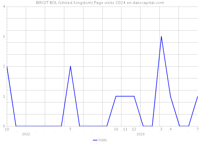 BIRGIT BOL (United Kingdom) Page visits 2024 