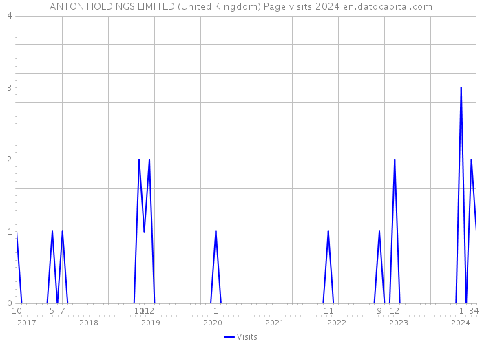 ANTON HOLDINGS LIMITED (United Kingdom) Page visits 2024 