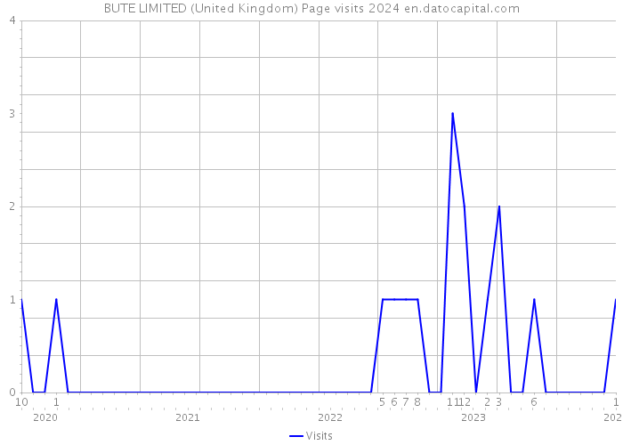 BUTE LIMITED (United Kingdom) Page visits 2024 