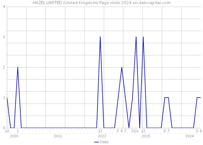 HAZEL LIMITED (United Kingdom) Page visits 2024 