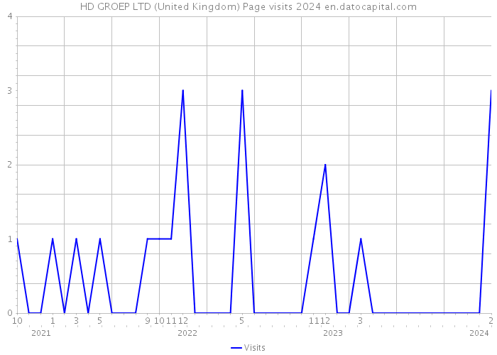 HD GROEP LTD (United Kingdom) Page visits 2024 