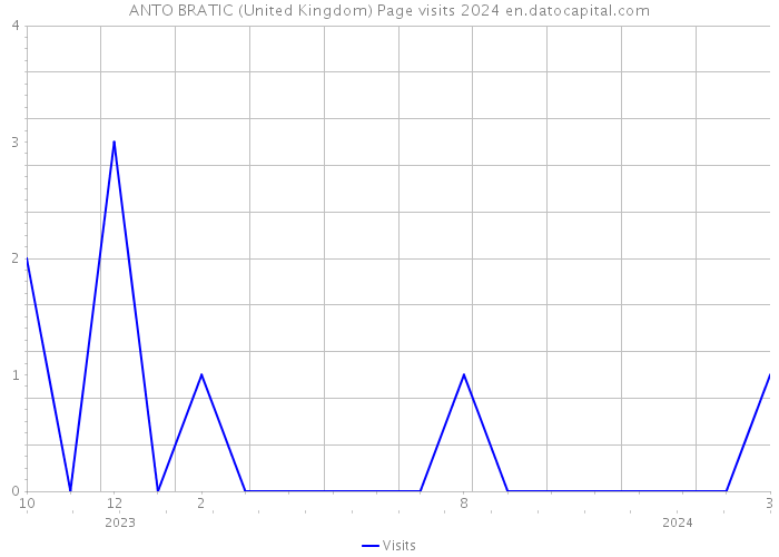 ANTO BRATIC (United Kingdom) Page visits 2024 
