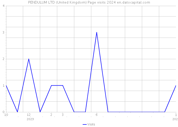 PENDULUM LTD (United Kingdom) Page visits 2024 