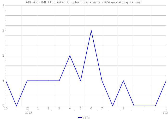 ARI-ARI LIMITED (United Kingdom) Page visits 2024 