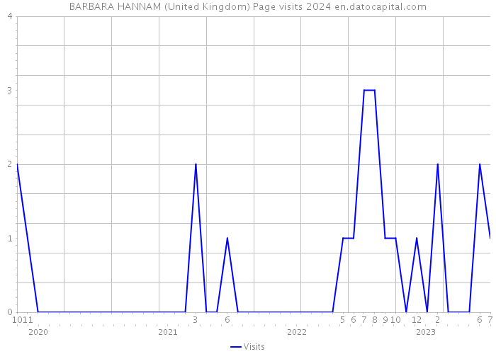 BARBARA HANNAM (United Kingdom) Page visits 2024 