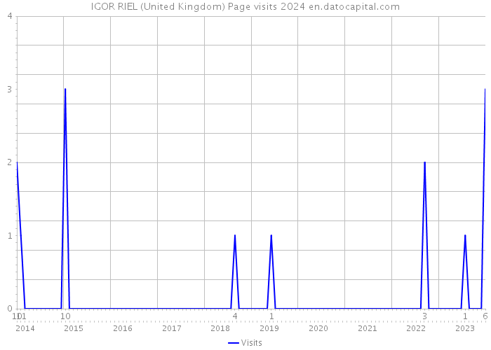 IGOR RIEL (United Kingdom) Page visits 2024 