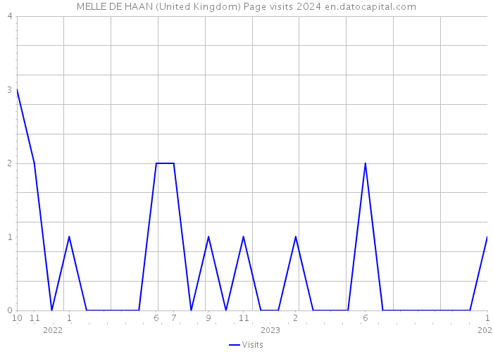MELLE DE HAAN (United Kingdom) Page visits 2024 