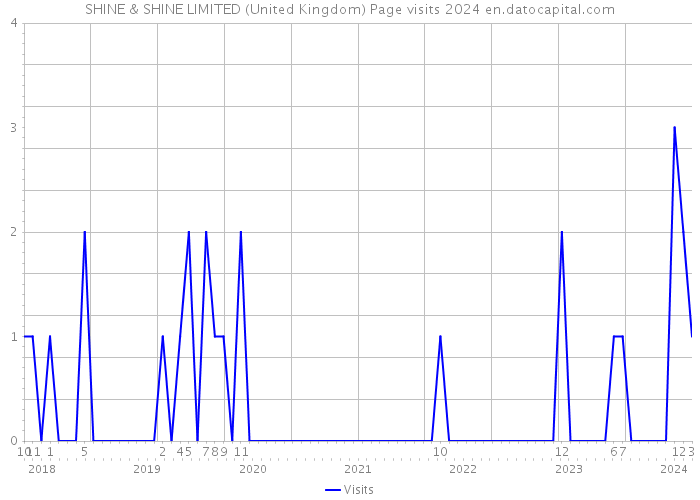 SHINE & SHINE LIMITED (United Kingdom) Page visits 2024 