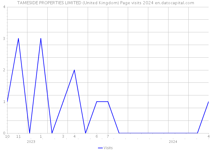 TAMESIDE PROPERTIES LIMITED (United Kingdom) Page visits 2024 