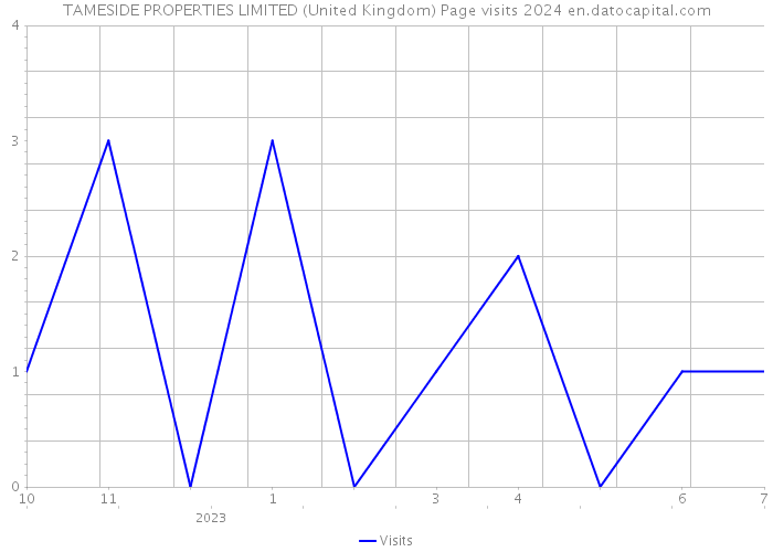TAMESIDE PROPERTIES LIMITED (United Kingdom) Page visits 2024 