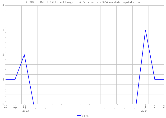 GORGE LIMITED (United Kingdom) Page visits 2024 