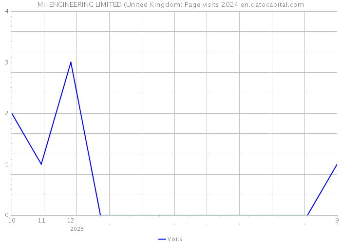 MII ENGINEERING LIMITED (United Kingdom) Page visits 2024 