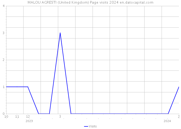 MALOU AGRESTI (United Kingdom) Page visits 2024 