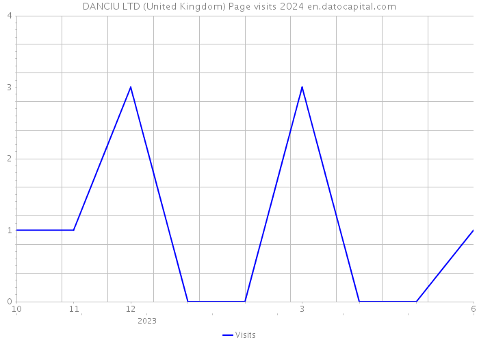 DANCIU LTD (United Kingdom) Page visits 2024 