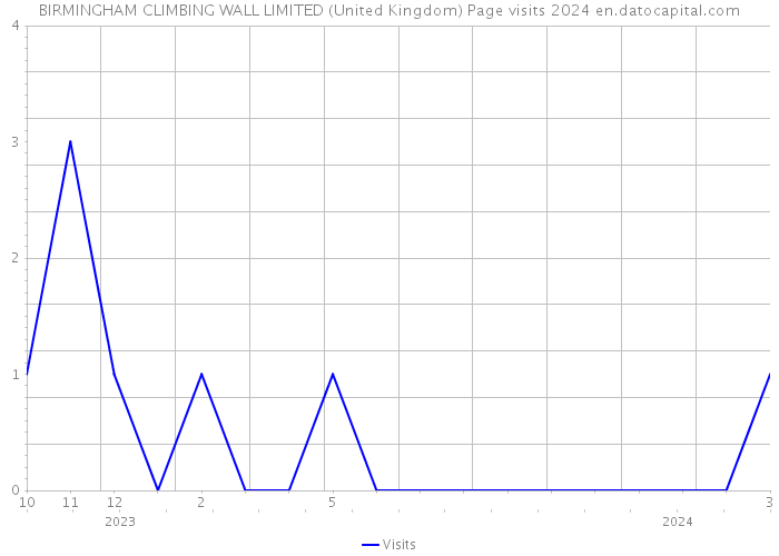 BIRMINGHAM CLIMBING WALL LIMITED (United Kingdom) Page visits 2024 