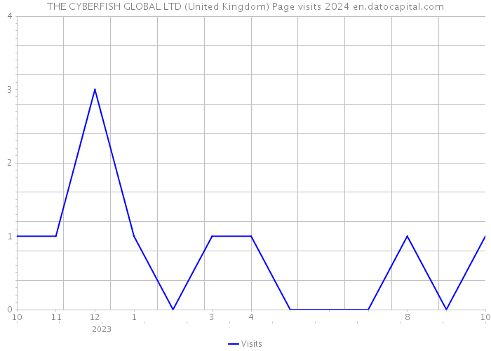 THE CYBERFISH GLOBAL LTD (United Kingdom) Page visits 2024 