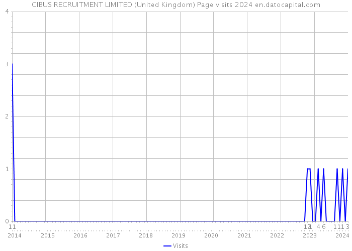 CIBUS RECRUITMENT LIMITED (United Kingdom) Page visits 2024 