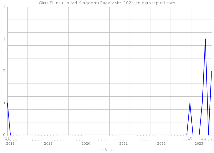 Girts Silins (United Kingdom) Page visits 2024 