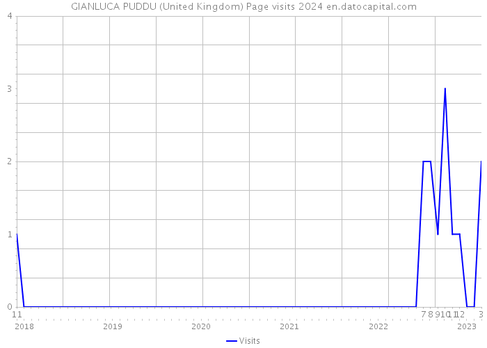GIANLUCA PUDDU (United Kingdom) Page visits 2024 